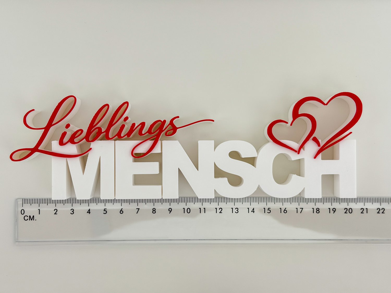 Deko Schriftzug Lieblingsmensch – freistehend 3D-Druck – Geschenk für Partner, Freundin, Freund, Mutter, Papa – Liebe & Zuhause Deko