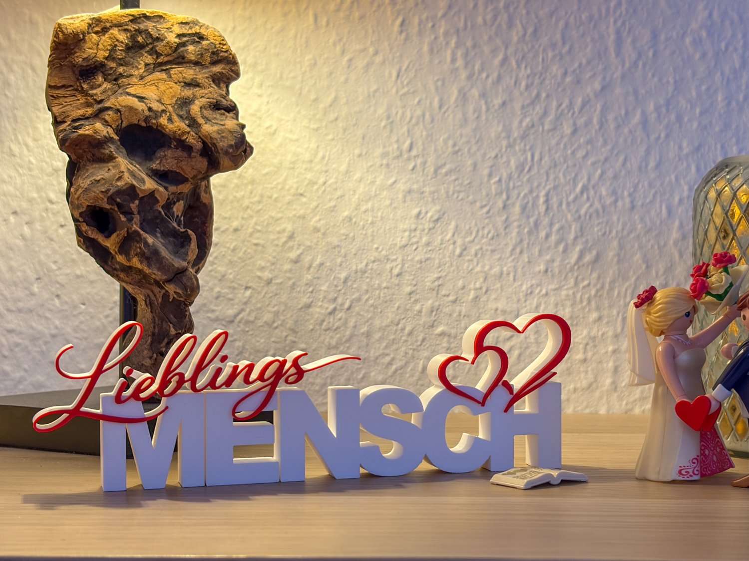 Deko Schriftzug Lieblingsmensch – freistehend 3D-Druck – Geschenk für Partner, Freundin, Freund, Mutter, Papa – Liebe & Zuhause Deko