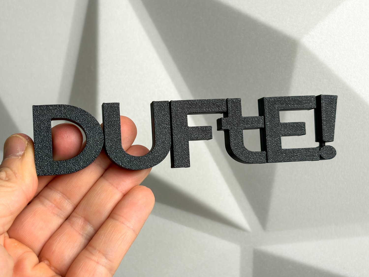 Dufte Schriftzug Deko – 3D Druck freistehend – humorvolles Statement für Wohnzimmer, Büro oder Küche – originelle Geschenkidee