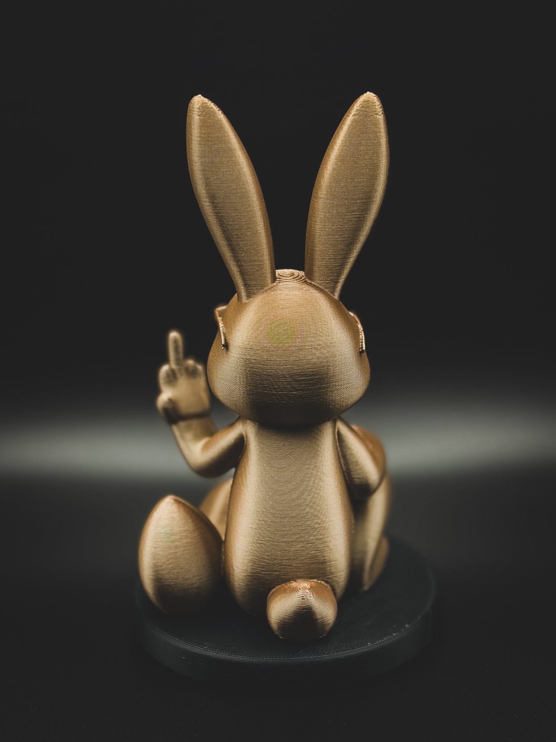 Frecher Osterhase Günther m. Sonnenbrille/Mittelfinger lustige Osterdeko Hasenfigur sarkastische Dekofigur Hase witzige Geschenkidee Ostern
