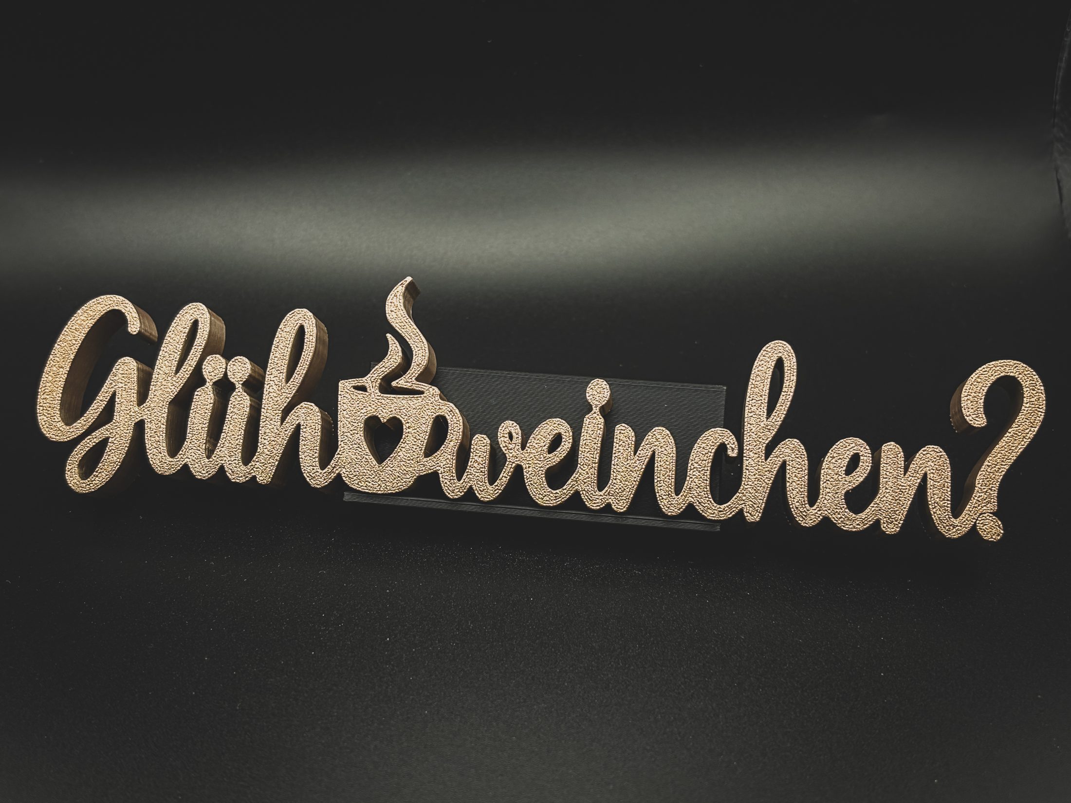 Glühweinchen? Weihnachtsdeko 3D Druck | lustiger Schriftzug Weihnachten | Glühwein Deko Advent | Geschenk Weihnachtsmarkt Winterdeko