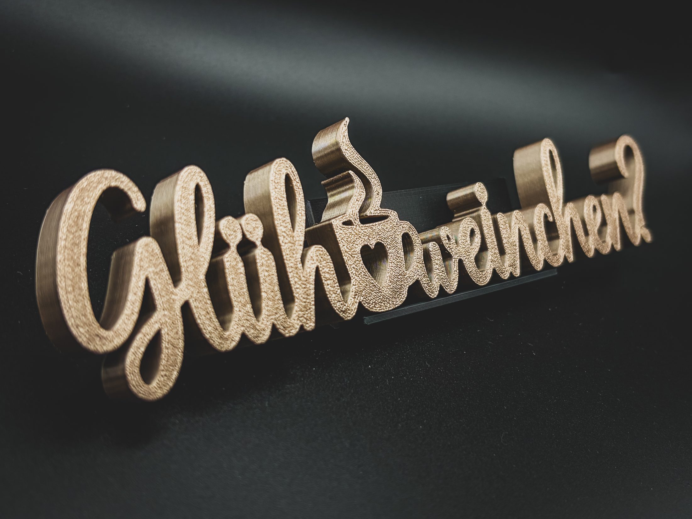 Glühweinchen? Weihnachtsdeko 3D Druck | lustiger Schriftzug Weihnachten | Glühwein Deko Advent | Geschenk Weihnachtsmarkt Winterdeko