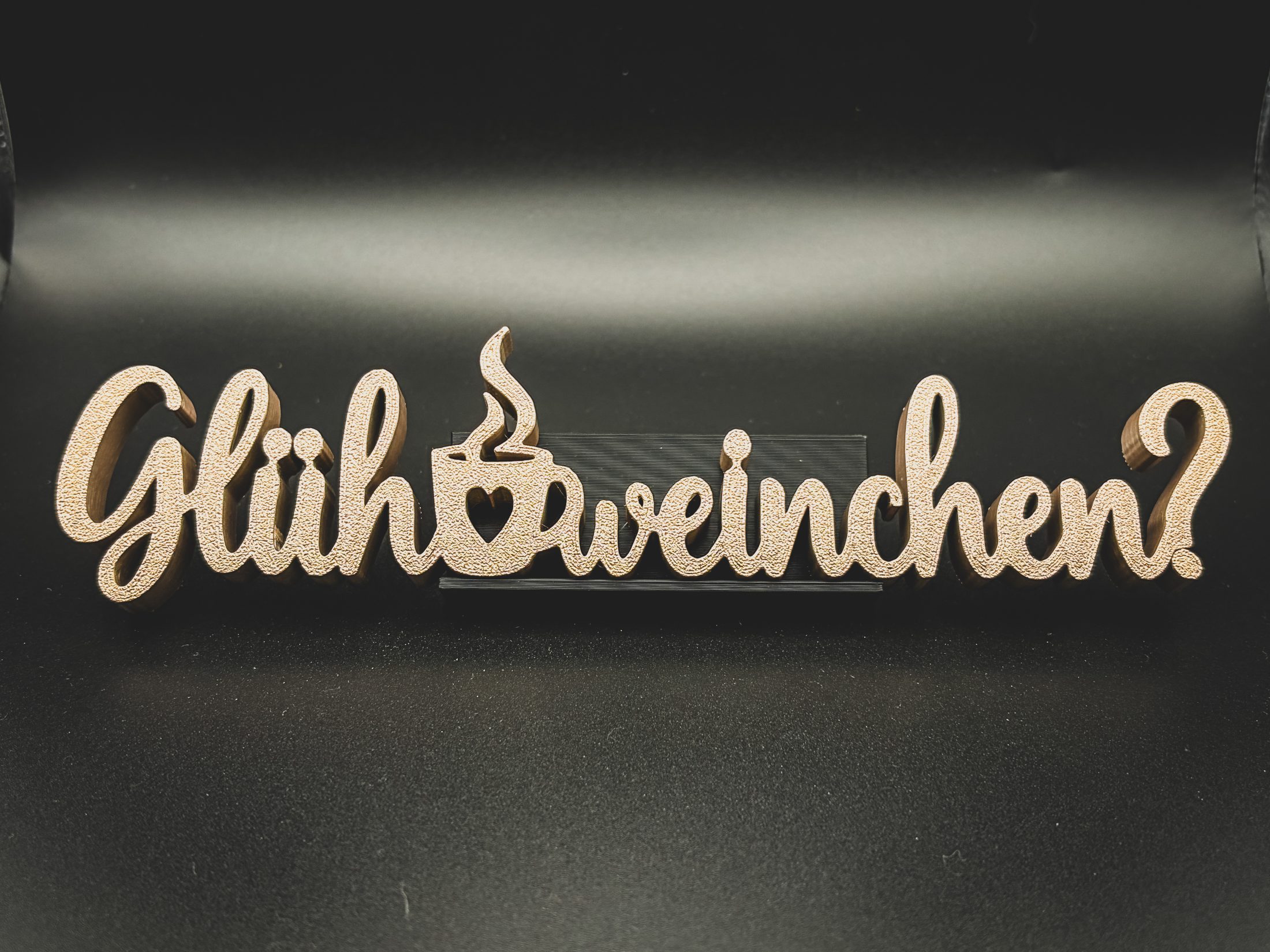 Glühweinchen? Weihnachtsdeko 3D Druck | lustiger Schriftzug Weihnachten | Glühwein Deko Advent | Geschenk Weihnachtsmarkt Winterdeko