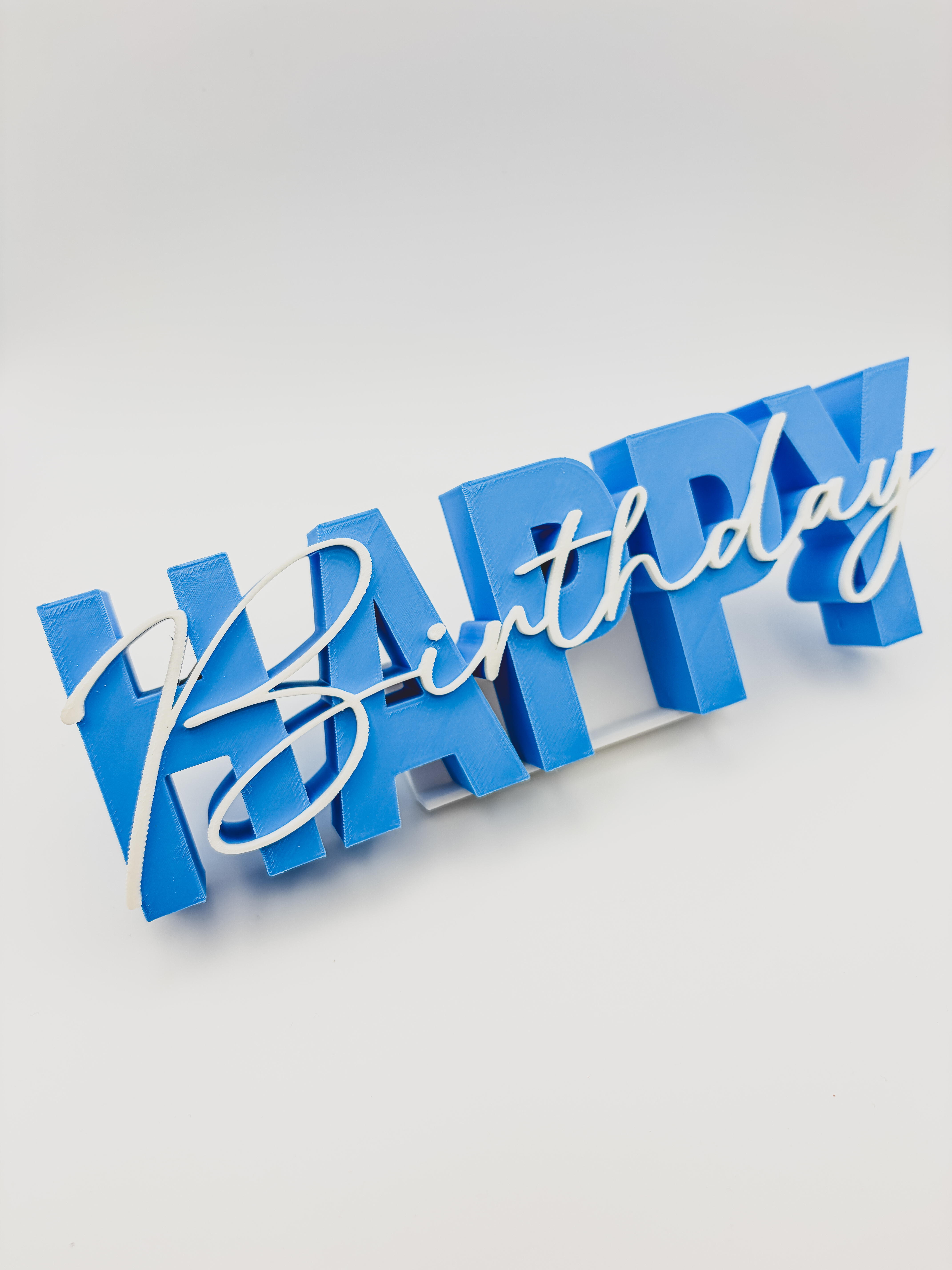 Happy Birthday Geschenk Idee Geburtstag – moderner 3D Schriftzug freistehend – stilvolle Tischdeko Partydeko – besonderes Mitbringsel