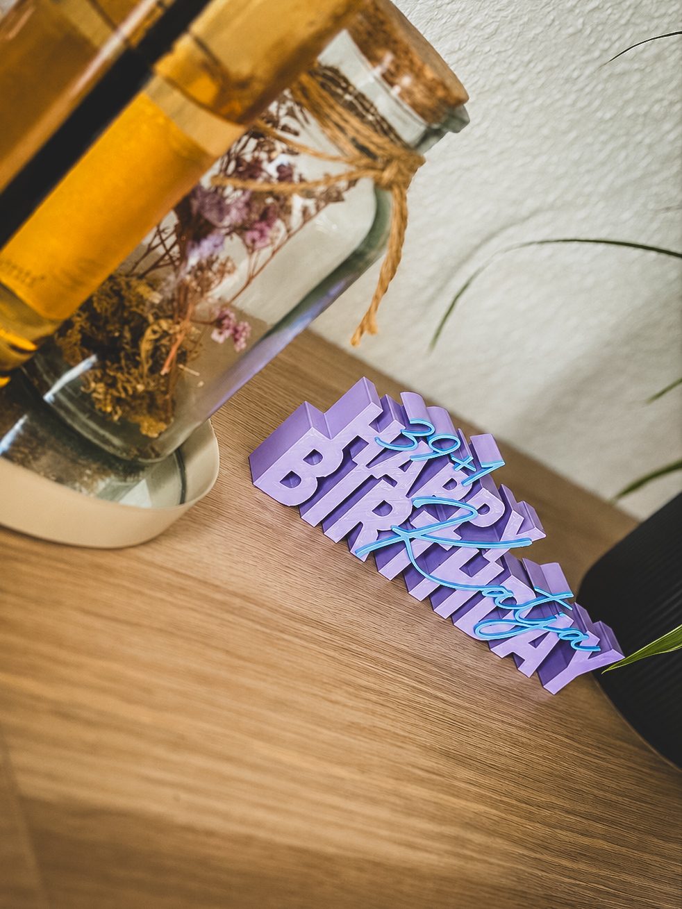 Happy Birthday personalisiert mit Alter & Name | Geburtstagsdeko aus 3D Druck | Geschenk zum 18. 30. 40. 50. 60. Geburtstag Deko