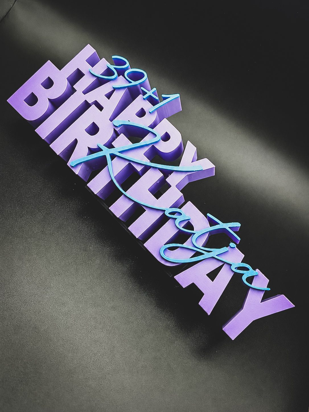 Happy Birthday personalisiert mit Alter & Name | Geburtstagsdeko aus 3D Druck | Geschenk zum 18. 30. 40. 50. 60. Geburtstag Deko