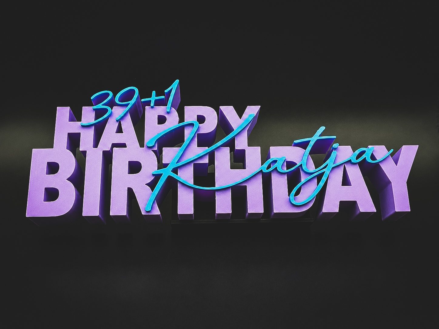 Happy Birthday personalisiert mit Alter & Name | Geburtstagsdeko aus 3D Druck | Geschenk zum 18. 30. 40. 50. 60. Geburtstag Deko