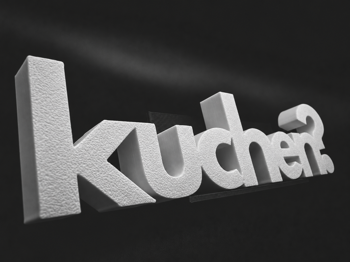 Kuchen? Schriftzug Deko – 3D Druck freistehend – lustige Büro Dekoration – Geschenk Idee für Kollegen & Kuchenliebhaber – Farbwahl