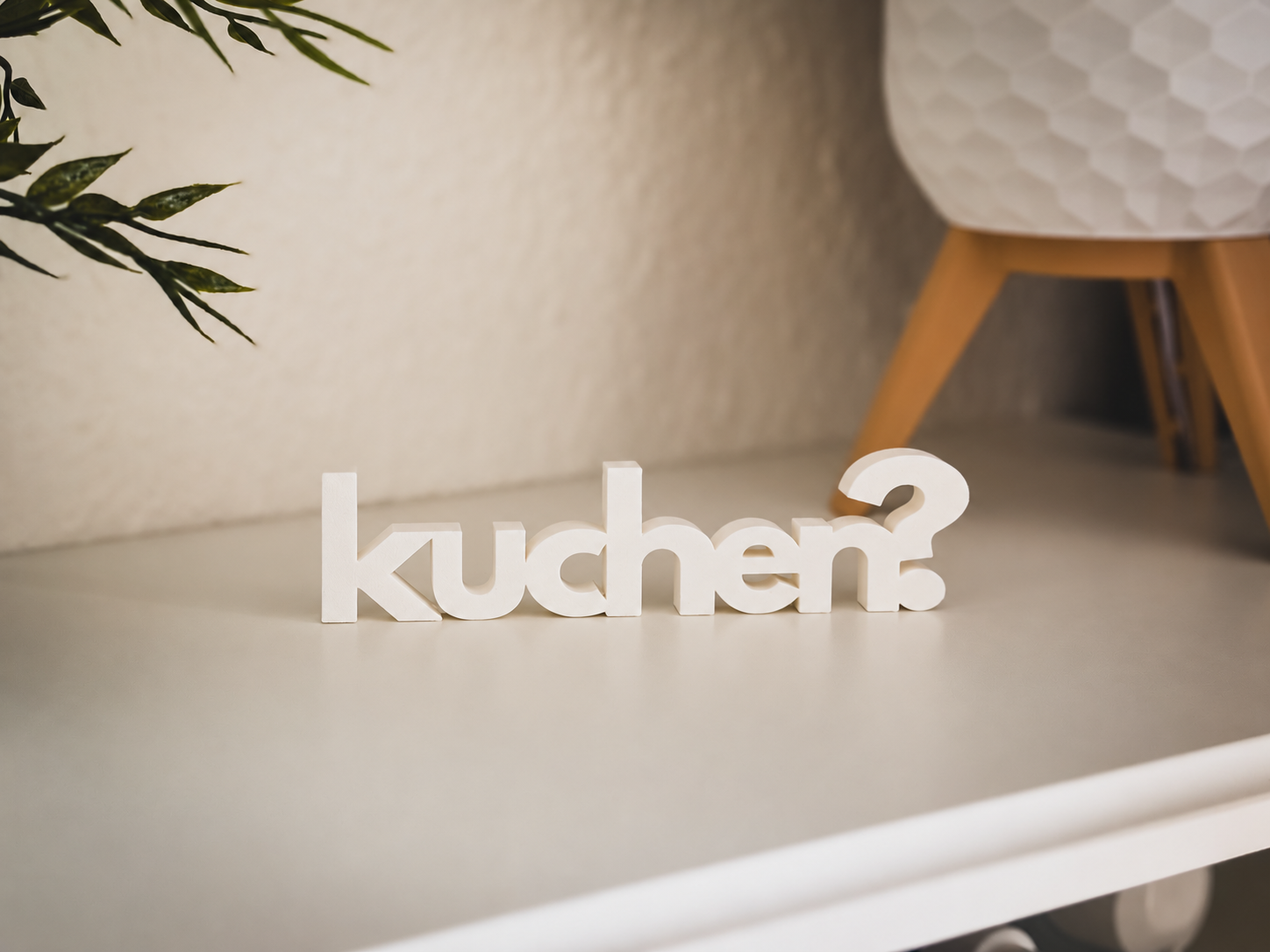 Kuchen? Schriftzug Deko – 3D Druck freistehend – lustige Büro Dekoration – Geschenk Idee für Kollegen & Kuchenliebhaber – Farbwahl