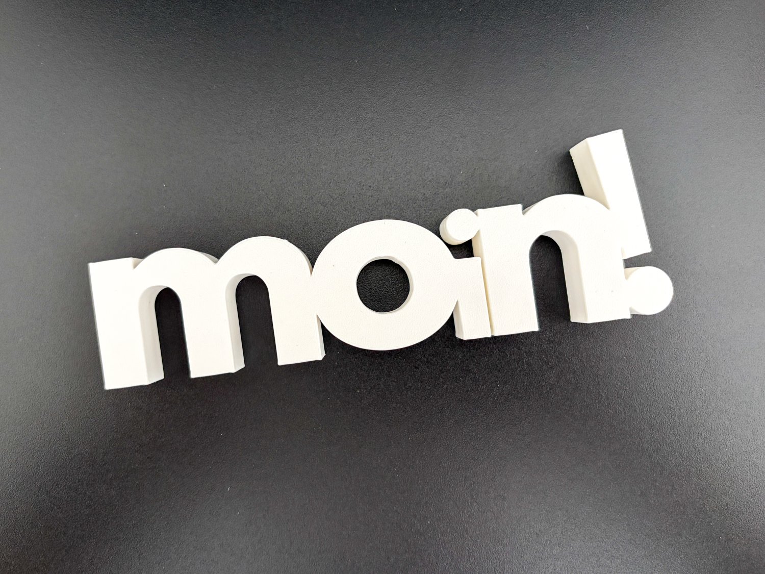 Moin Deko Schriftzug – norddeutsche Dekoration – 3D Druck freistehend – Geschenk für Norddeutschland Fans – Küsten Deko