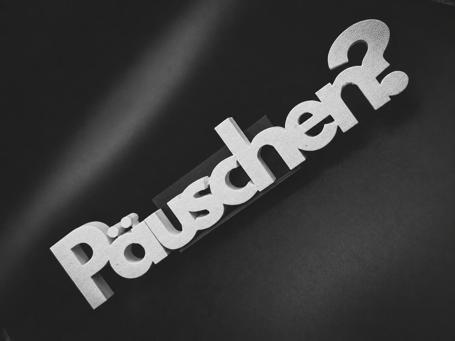 Päuschen? Schriftzug Deko – 3D Druck freistehend – lustige Büro Dekoration – Geschenk Idee für Kollegen & Kaffeeliebhaber – Farbwahl
