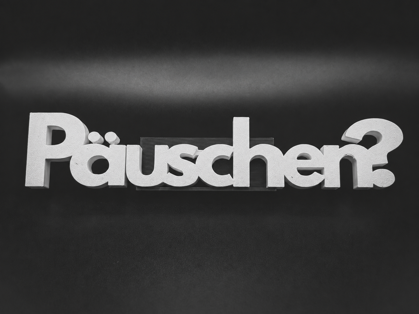 Päuschen? Schriftzug Deko – 3D Druck freistehend – lustige Büro Dekoration – Geschenk Idee für Kollegen & Kaffeeliebhaber – Farbwahl
