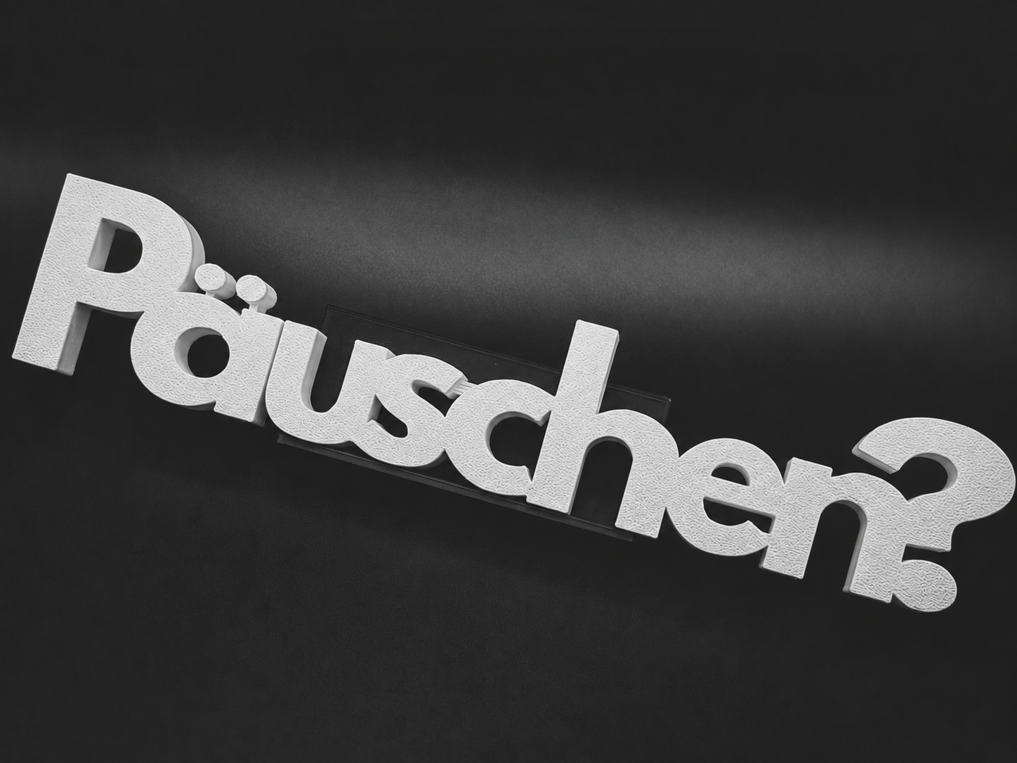 Päuschen? Schriftzug Deko – 3D Druck freistehend – lustige Büro Dekoration – Geschenk Idee für Kollegen & Kaffeeliebhaber – Farbwahl