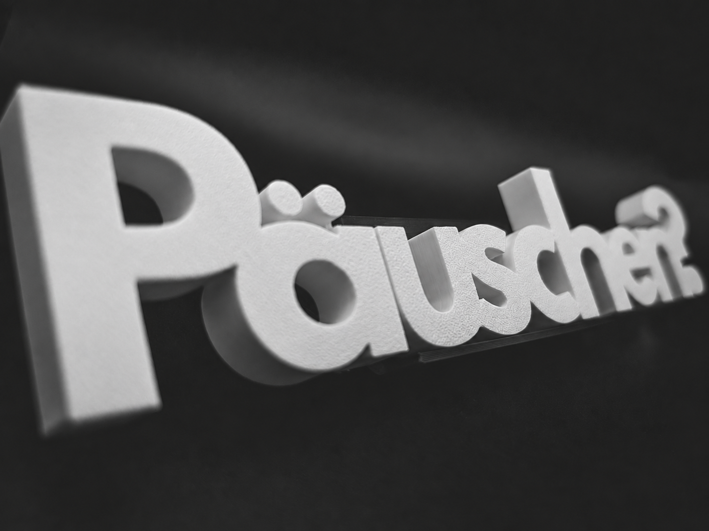 Päuschen? Schriftzug Deko – 3D Druck freistehend – lustige Büro Dekoration – Geschenk Idee für Kollegen & Kaffeeliebhaber – Farbwahl