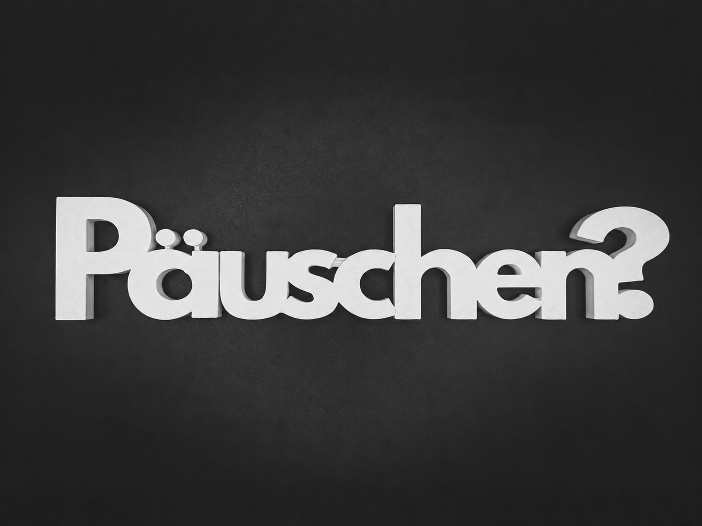Päuschen? Schriftzug Deko – 3D Druck freistehend – lustige Büro Dekoration – Geschenk Idee für Kollegen & Kaffeeliebhaber – Farbwahl