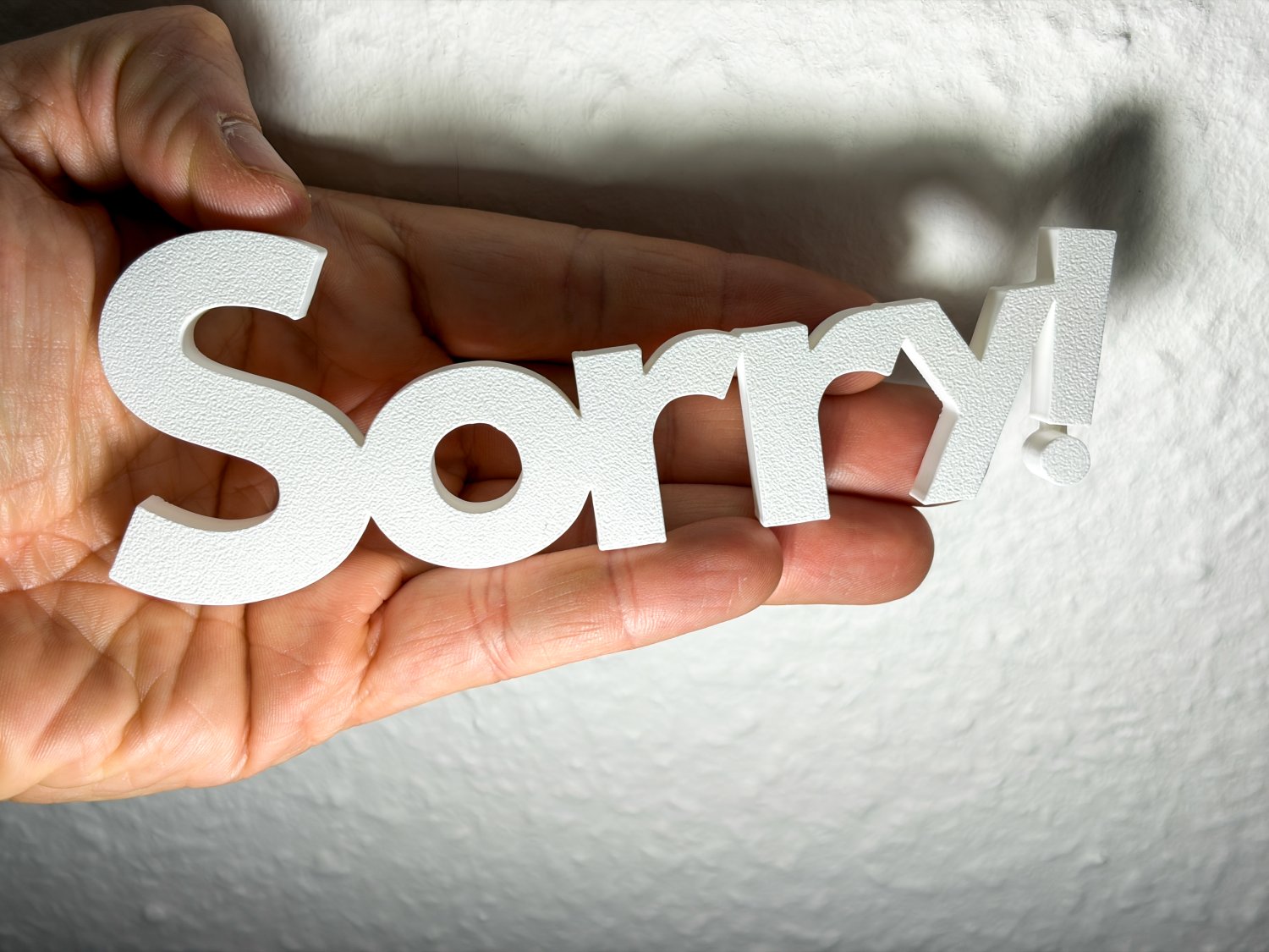 Sorry Deko Schriftzug – originelle Entschuldigung Geschenk Idee – 3D Druck freistehend – witzige Dekoration für Partner & Freunde