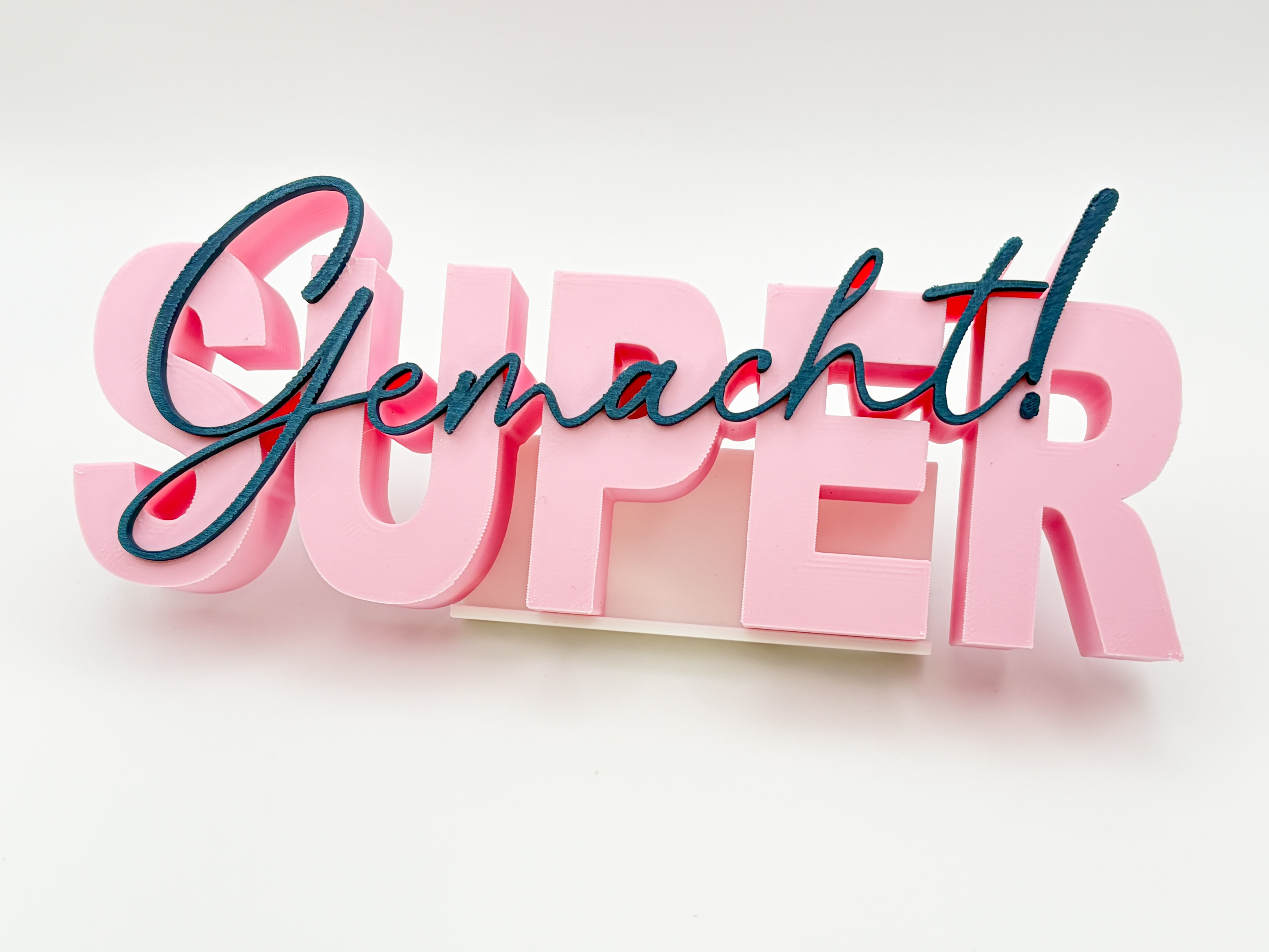 Super Gemacht Schriftzug Deko – Geschenk zur bestandenen Prüfung Abi Studium Führerschein Ausbildung Motivation